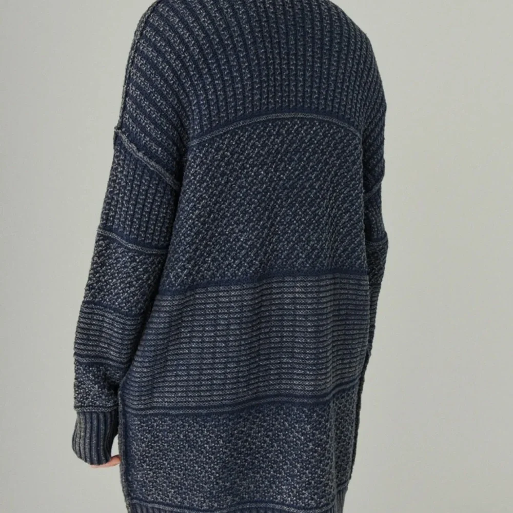 Lucky Brand Blue Oversized Knit Cardigan - Picture 4 of 16